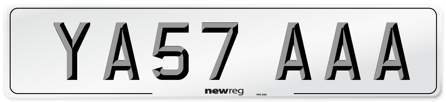 YA57 AAA Number Plate from New Reg